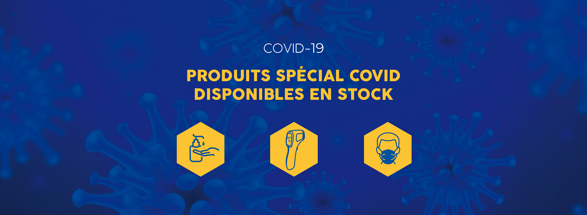 Articles "spécial Covid" disponibles en stock chez consomed